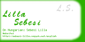 lilla sebesi business card